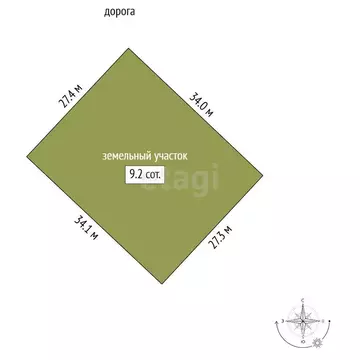 Участок в деревня Романовка, Светлая улица (9.25 м)