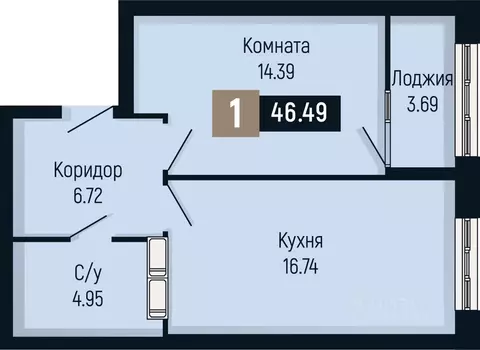 1-к кв. Ставропольский край, Ставрополь № 23 мкр, Федерация жилой ...