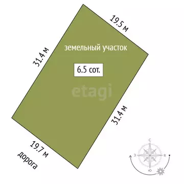 Участок в Отрадовский сельсовет, СНТ Ландыш (6.5 м)