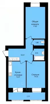 2-к кв. Мордовия, Саранск ул. Филатова, 11 (65.42 м)