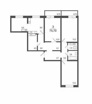 3-к кв. Курганская область, Курган Заозерный жилрайон, 16-й мкр,  ...