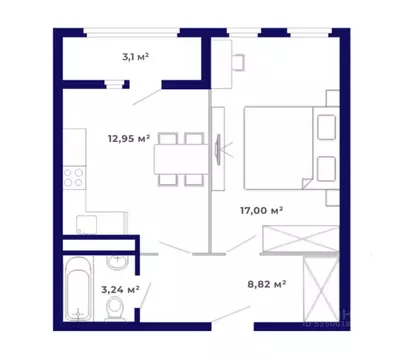 1-к кв. Иркутская область, Иркутский муниципальный округ, Маркова рп, ...