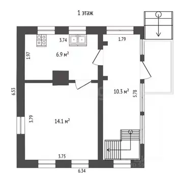 Дом в Архангельская область, Приморский муниципальный округ, Рыжик СТ ...