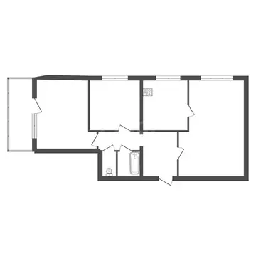 3-комнатная квартира: Ковров, улица Чернышевского, 15 (65.1 м)