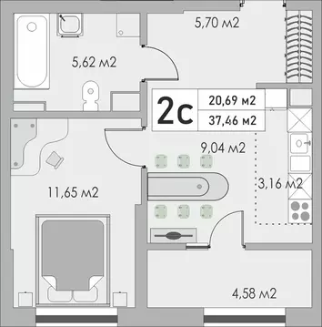 2-к кв. Оренбургская область, Оренбург Аренда мкр, Металлист жилой ...