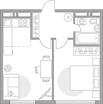 2-к кв. Московская область, Долгопрудный Гранитный мкр, Бригантина ...