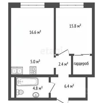 1-к кв. Ханты-Мансийский АО, Ханты-Мансийск ул. Елены Сагандуковой, 16 ...