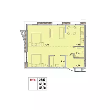 2-к кв. Иркутская область, Иркутский муниципальный округ, Маркова рп, ...