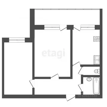 2-к кв. Тюменская область, Тюмень Депутатская ул., 129 (47.5 м)