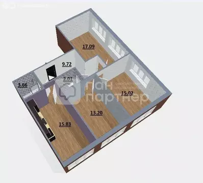 3-комнатная квартира: Мурино, улица Шоссе в Лаврики, 93 (77.3 м)