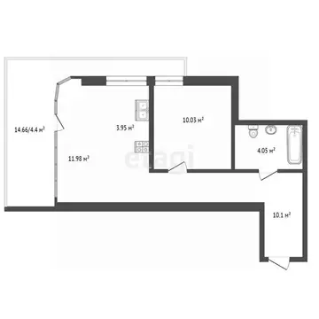 1-к кв. Крым, Алушта муниципальный округ, пос. Семидворье, Стахеев ...