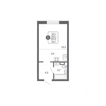 Студия Кировская область, Киров ул. Пушкина, 25 (26.2 м)