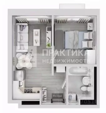 1-к кв. Московская область, Ленинский городской округ, Мисайлово пгт, ...