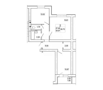2-к кв. Ленинградская область, Коммунар г. Гатчинский муниципальный ...