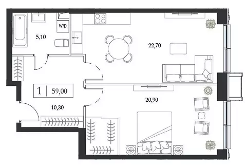 Продается 2-комнатная квартира