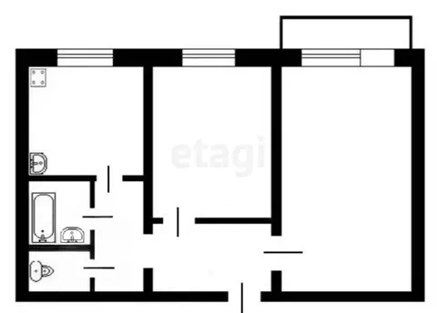 2-комнатная квартира: Оренбург, улица Родимцева, 5 (50 м)