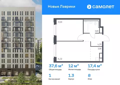 1-к кв. Ленинградская область, Мурино Всеволожский район, Новые ...
