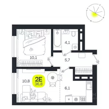 2-к кв. Свердловская область, Екатеринбург Южная Ботаника жилрайон, ...