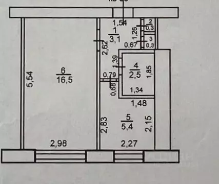 1-к кв. Оренбургская область, Оренбург ул. Дружбы, 3/1 (28.1 м)