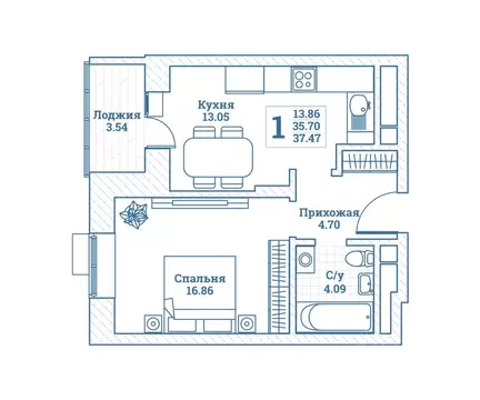 1-к кв. Московская область, Щелково городской округ, Монино пгт ул. ...
