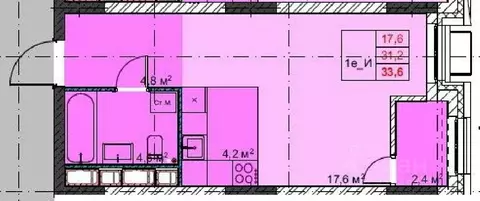 1-к кв. Приморский край, Владивосток Бам мкр,  (33.6 м)