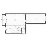 2-комнатная квартира: Черногорск, улица Калинина, 32 (43.5 м)