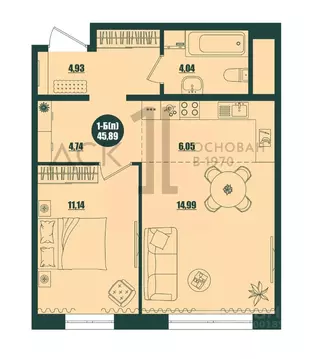 1-к кв. Ханты-Мансийский АО, Сургут 39-й мкр, Крылов жилой комплекс ...