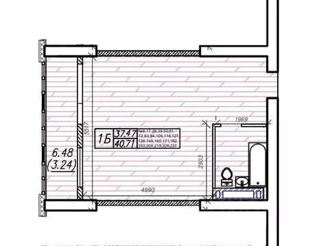 1-к кв. Приморский край, Владивосток Суприм жилой комплекс (40.71 м)