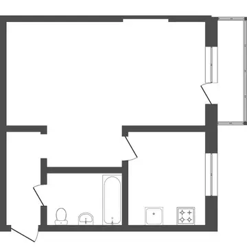 1-комнатная квартира: Омск, улица Пирогова, 46 (31.2 м)