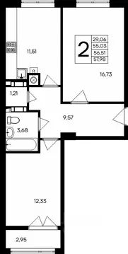 2-к кв. Крым, Евпатория  (57.98 м)