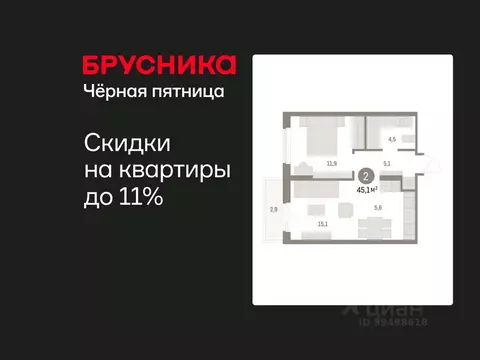 1-к кв. Курганская область, Курган Центральный жилрайон, Дом Кино ...