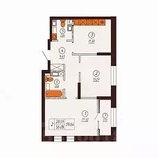 2-к кв. Оренбургская область, Оренбург Северный жилрайон, Фамильные ...