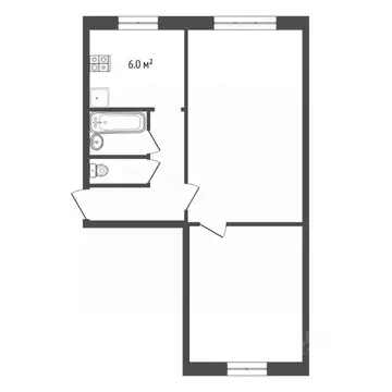 2-к кв. Владимирская область, Муром ул. Дзержинского, 46 (43.5 м)