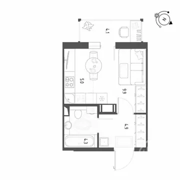Квартира-студия: Шушары, Чудовская улица, 14к1 (25.1 м)
