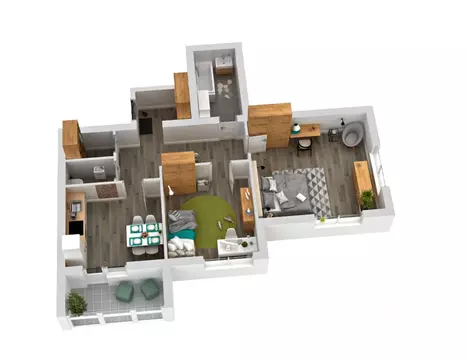 2-к кв. Кировская область, Киров ул. Капитана Дорофеева, 24 (80.2 м)