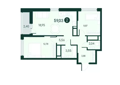 2-к кв. Курганская область, Курган Малиновые высоты жилой комплекс ...