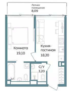 1-к кв. Крым, Саки ул. Морская (48.59 м)