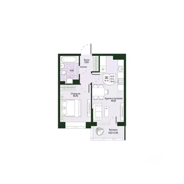 1-к кв. Ленинградская область, Всеволожский район, Бугровское ...