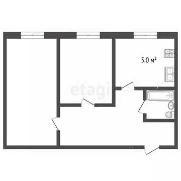 2-к кв. Ростовская область, Ростов-на-Дону просп. 40-летия Победы, 37а ...