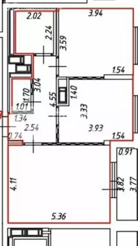 2-комнатная квартира: Москва, Ставропольская улица, 4/2 (64 м)
