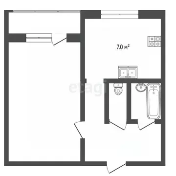 1-к кв. Вологодская область, Сокол Гражданская ул., 1 (30.0 м)