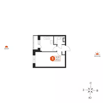 1-к кв. Тверская область, Конаковский муниципальный округ, Редкино пгт ...