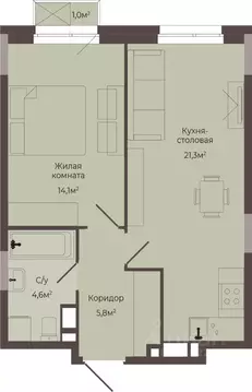 1-к кв. Нижегородская область, Нижний Новгород Соцгород жилрайон, 1-й ...