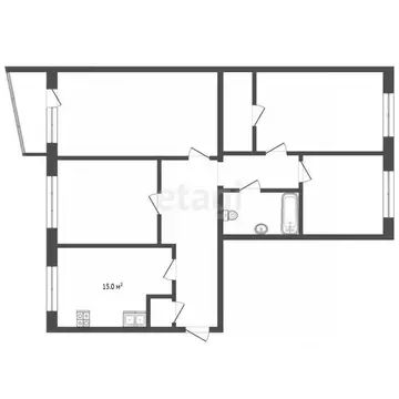4-к кв. Ханты-Мансийский АО, Сургут ул. Мелик-Карамова, 72 (87.4 м)