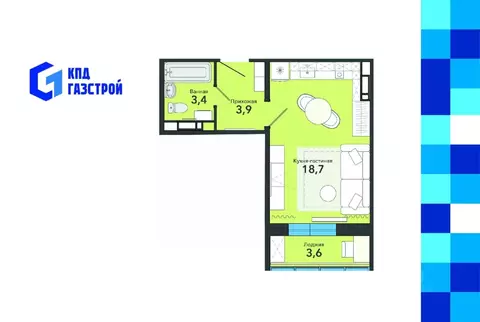 Студия Новосибирская область, Новосибирск Спортивная ул., 58 (29.6 м)
