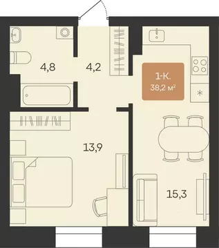 1-к кв. Ямало-Ненецкий АО, Новый Уренгой Созидателей мкр, Атмосфера. ...