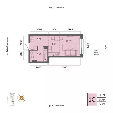 1-к кв. Башкортостан, Уфа Зеленая Роща жилрайон, Урбаника жилой ...