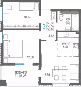 3-к кв. Крым, Сакский район, Лесновское с/пос, с. Прибрежное Розовое ...