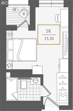 Квартира-студия: Адлер, улица Ленина, 280А (23.3 м)