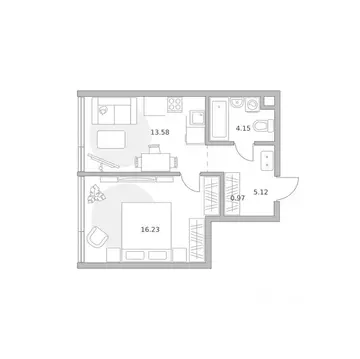 1-к кв. Москва ул. Народного Ополчения (40.05 м)